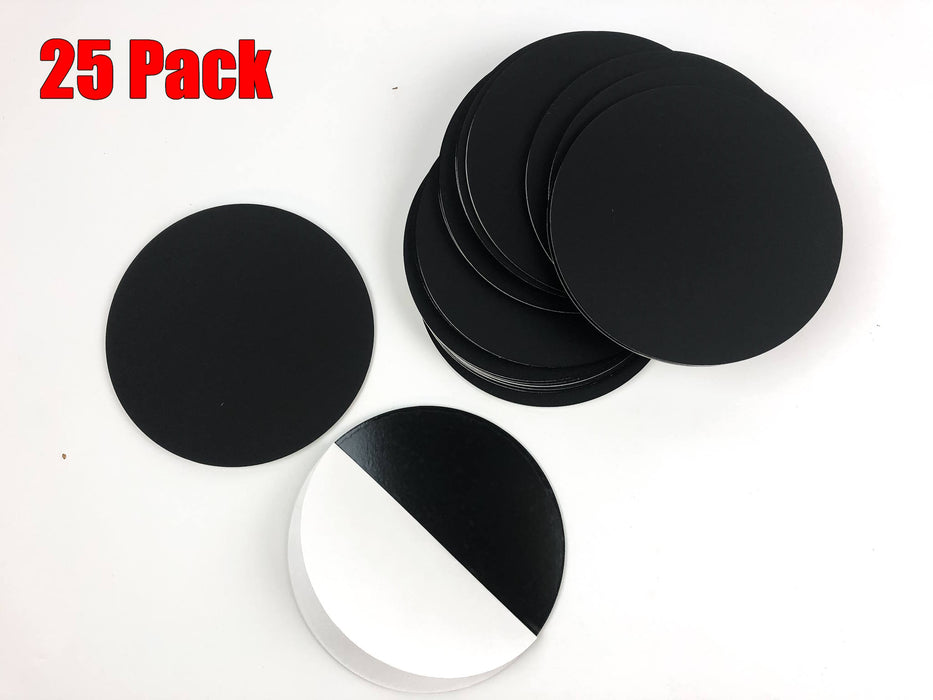 25PK Black Acrylic Circle Discs Round Plexiglas Laser Cut Sheet 5-1/8" Diameter