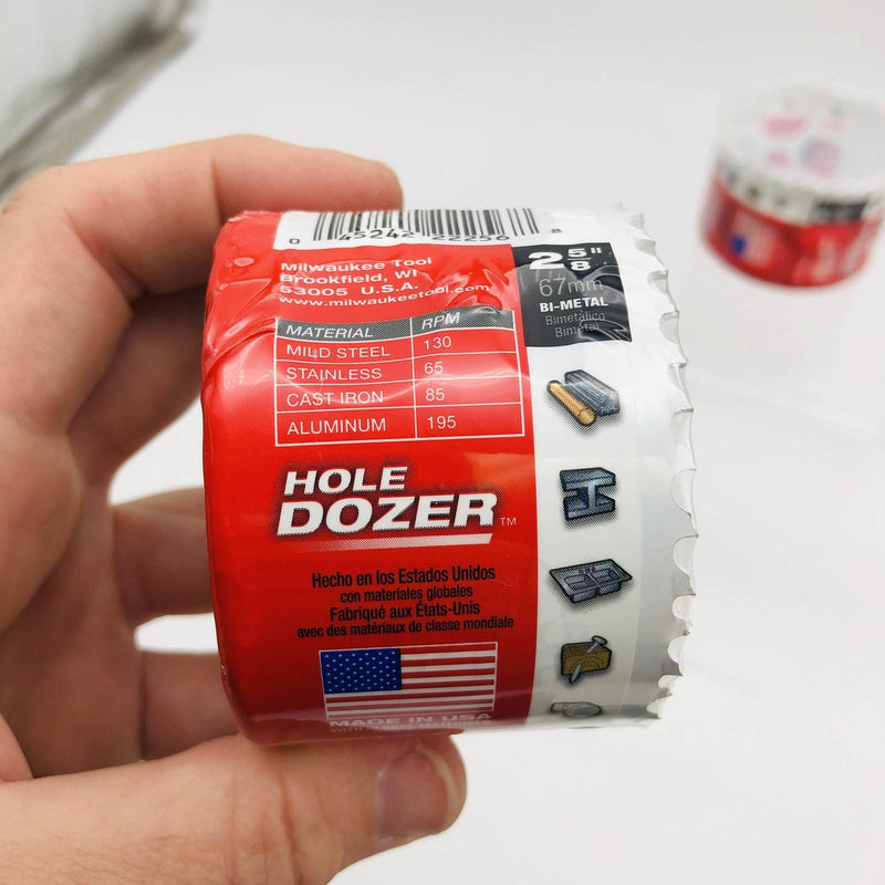 Milwaukee 49-56-9633 Hole Saw 2-5/8in Ice Harden Hole Dozer Bi-Metal 3.5 TPI 2pk 7