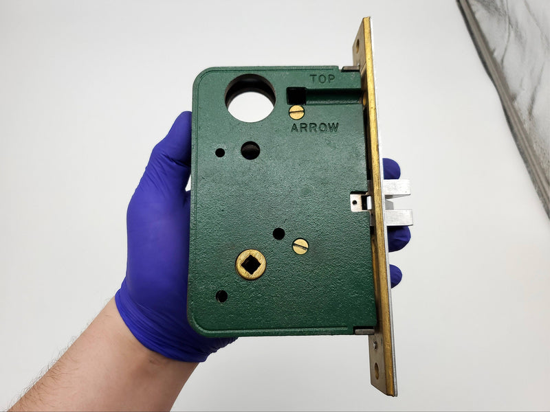 Arrow 861 N1/2 RH Mortise Lock Body Satin Chrome 2-3/4" Backset Right Hand
