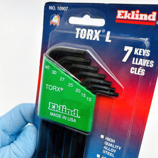 Eklind 10907 Torx L-Key Star Set 7pc T10-T40 Long High Quality Alloy Steel 2