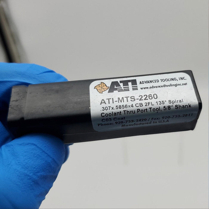 ATI .307 x .5856 2 Flute End Mill Counterbore Coolant Thru 135 ATI-MTS-2260 7