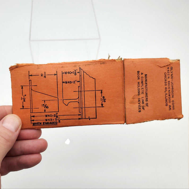 Glynn Johnson Door Holder & Stop Satin Bronze W43X 2-1/4"L USA Made NOS 9