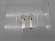 2x Ford Original Door / Trunk Key Blanks Oval Logo Older Club Wagon, Bronco 2