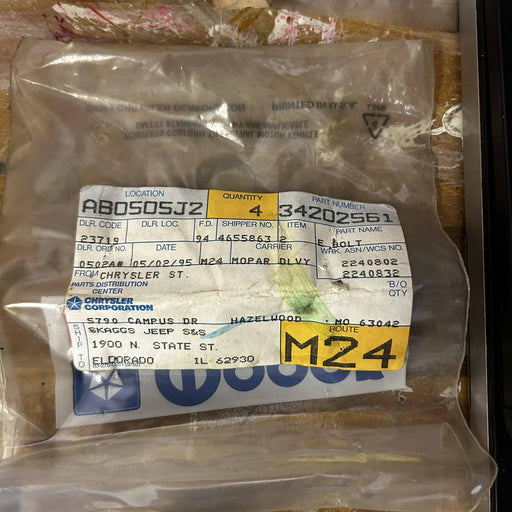 Mopar 34202561 Bolt OEM New Old Stock NOS Loose No Pkg 2