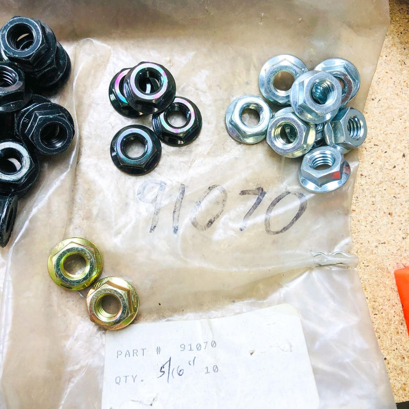 Snapper 91070 Nut Hex Flange 5/16" OEM NOS Replaced by 703409 Coated Black 6