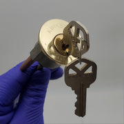 Kwikset Deadbolt Lock Cylinder 4680 Bright Brass for 680 Deadbolts Keyed Diff 1