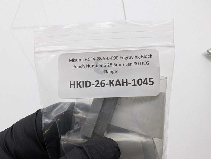 Misumi HCF4-28.5-6-F90 Engraving Block Punch Number 6 28.5mm Len 90 DEG Flange