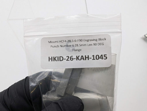 Misumi HCF4-28.5-6-F90 Engraving Block Punch Number 6 28.5mm Len 90 DEG Flange 2