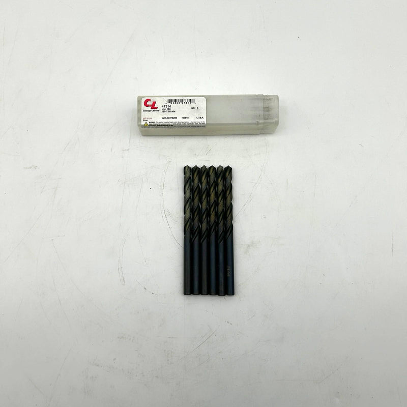 Chicago-Latrobe 47314 Jobber Length Drill List 150 7.60mm GP Steam Oxide HSS 6pk 7