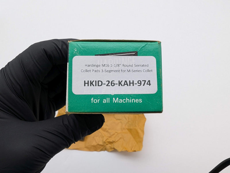 Hardinge M16 1-1/8" Round Serrated Collet Pads 3-Segment for M-Series Collet
