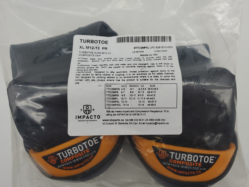 Impacto Turbotoe Overshoe Toe Caps XL Men's 12-13 Shoes PVC Composite TTCOMP-XL 7