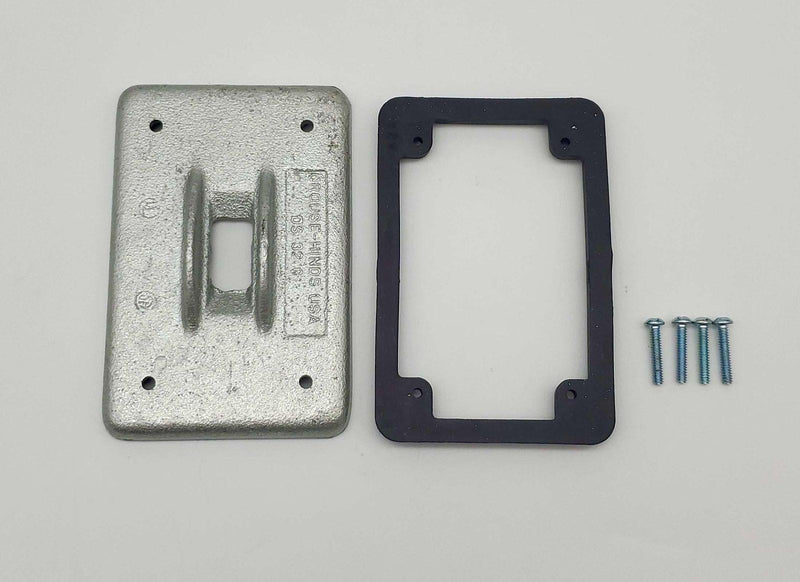 Crouse-Hinds DS32G Toggle Switch Cover Flush Mount w/ Gasket Cast Iron 1