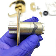 Arrow Door Lever Entry Lock Double Cylinder H32 SR LH Brass 2-3/4" BS NOS 8