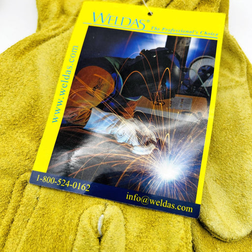 Weldas 10-2064 Leather Drivers Gloves Large Split Cowhide Straight Thumb 3 Pairs 2