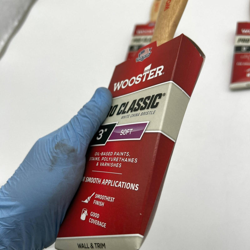 Wooster Pro Classic Z1123 Paint Brush 3 inch Soft Angled Wall and Trim Pk of 3 5