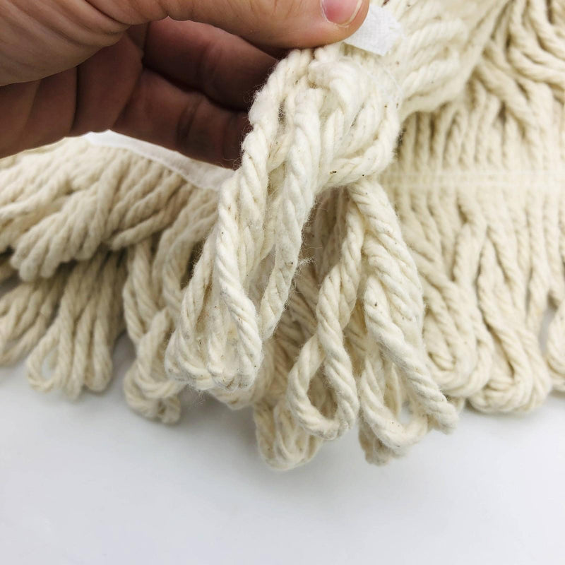 Cotton Mop Head Replacement Screw-On Fits 3/4-5 Acme Looped End 24oz Pack of 6 6