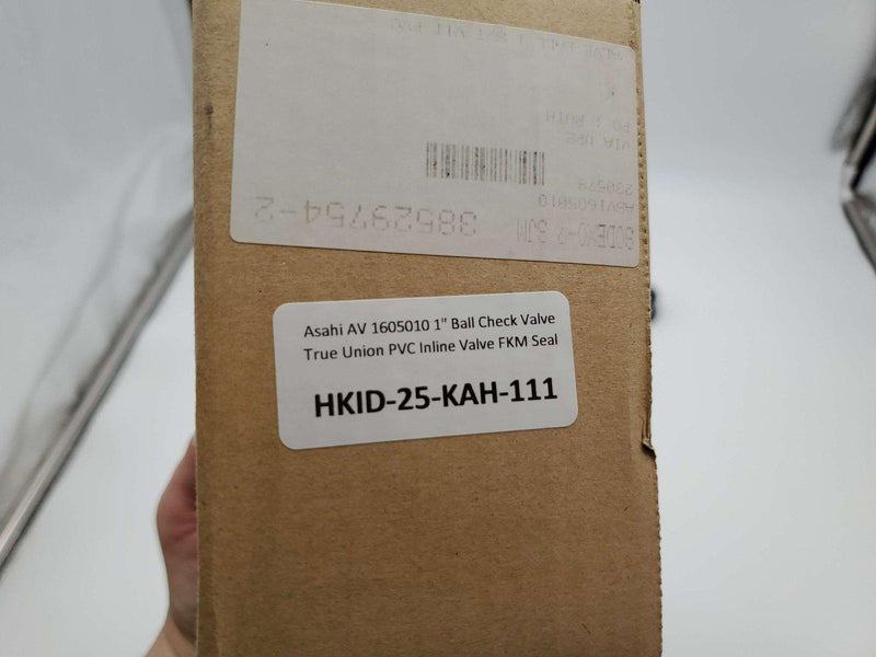 Asahi AV 1605010 1" Ball Check Valve True Union PVC Inline Valve FKM Seal 7
