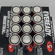 Eveready D Batteries Super Heavy Duty Carbon Zinc 1.5V 1250 R20 Case of 144 3