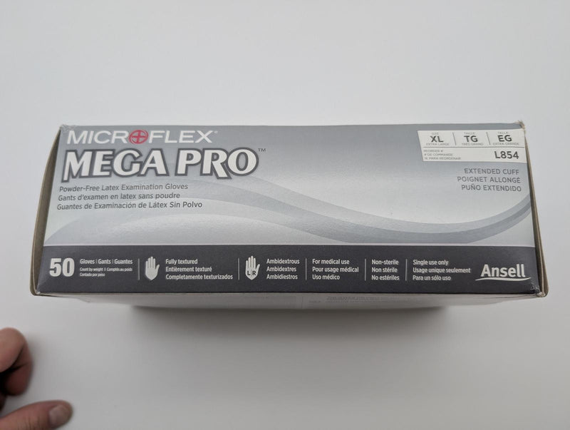 Micfroflex Latex Exam Gloves XL Powder Free Disposable Mega Pro L854 Pack of 100 4