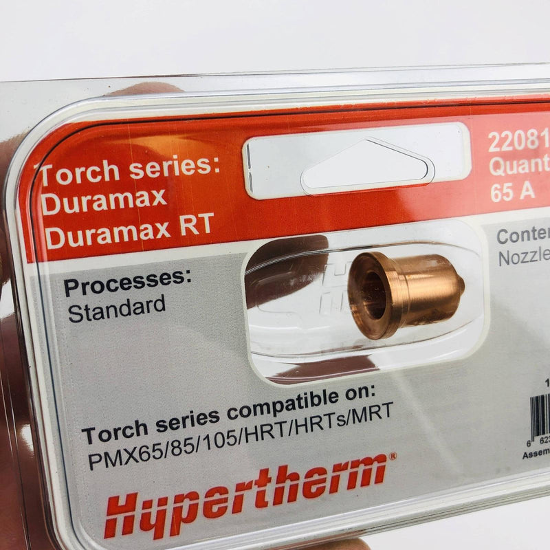 Hypertherm 220819 Torch Nozzle Plasma Cutting for Duramax RT 65A Standard 5pk 3
