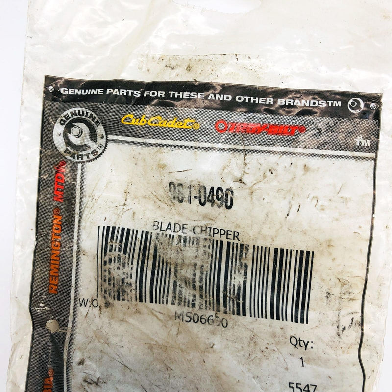 MTD 981-0490 Chipper Blade OEM New Old Stock NOS Sealed 5