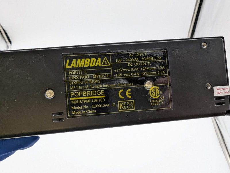 TDK Lambda POP111G Power Supply 12 VDC 100-240 VAC 2 AMP 6