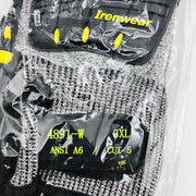 Ironwear 4891-W Work Gloves Size 3XL Cut Resistant A4 Extra Wide TPR 3 Pairs 5