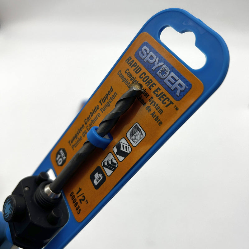 Spyder 600635 Hole Saw Arbor 1/2" TCT Hex 10 Quick Change Rapid Core Eject 2pk