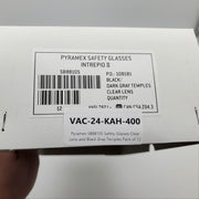 Pyramex SB8810S Safety Glasses Clear Lens and Black Gray Temples Pack of 12 7