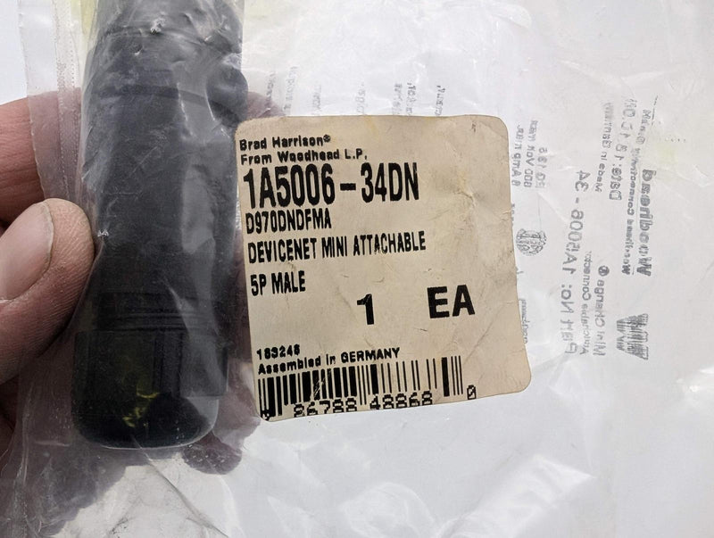 Woodhead 1A5006-34DN Device Net Mini Change Trunk Connector 5 Pin 5