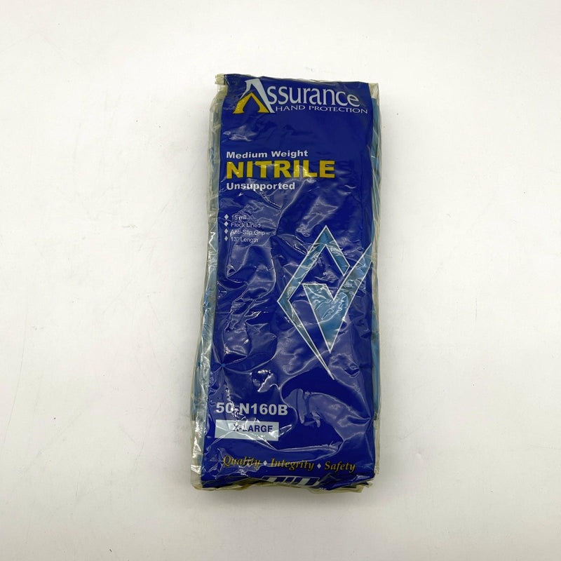 Assurance 50-N160B Chemical Resistant Gloves XL Nitrile 15 MIL 13IN 12 Pairs 11