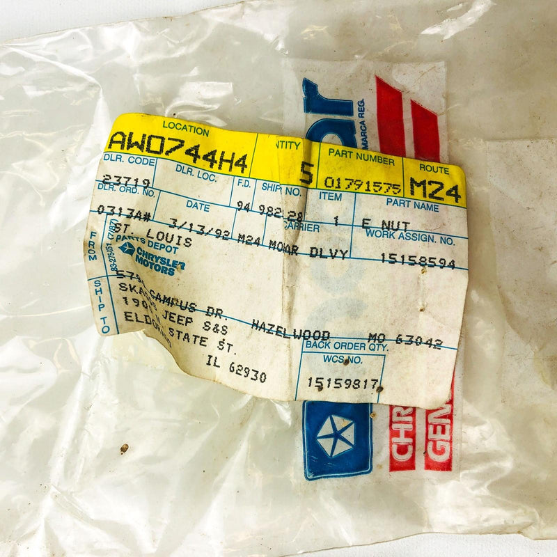 Mopar 01791575 Nut for Pinion Yoke OEM New Old Stock NOS 9