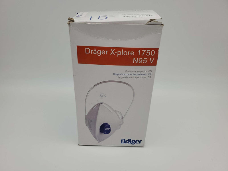 Drager X-plore 1750 N95 V Respirator Masks Disposable w Breathing Valve 15 Pack 4