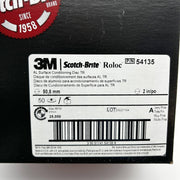 3M Scotch Brite Roloc 54135 AL Surface Condition Disc 2" TR A-Wht Very Fine 50pk 2