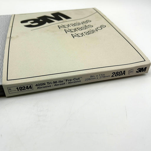 3M Tri-M-Ite 10244 Sanding Sheet 9 X 11 280 405N Fre-Cut Silicone Carbide 100/pk 2