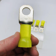 5x Thomas & Betts Sta-Kon RK757 Terminal Ring Ylw Nylon UL Listed 3/0 Bolt 1/2in 3