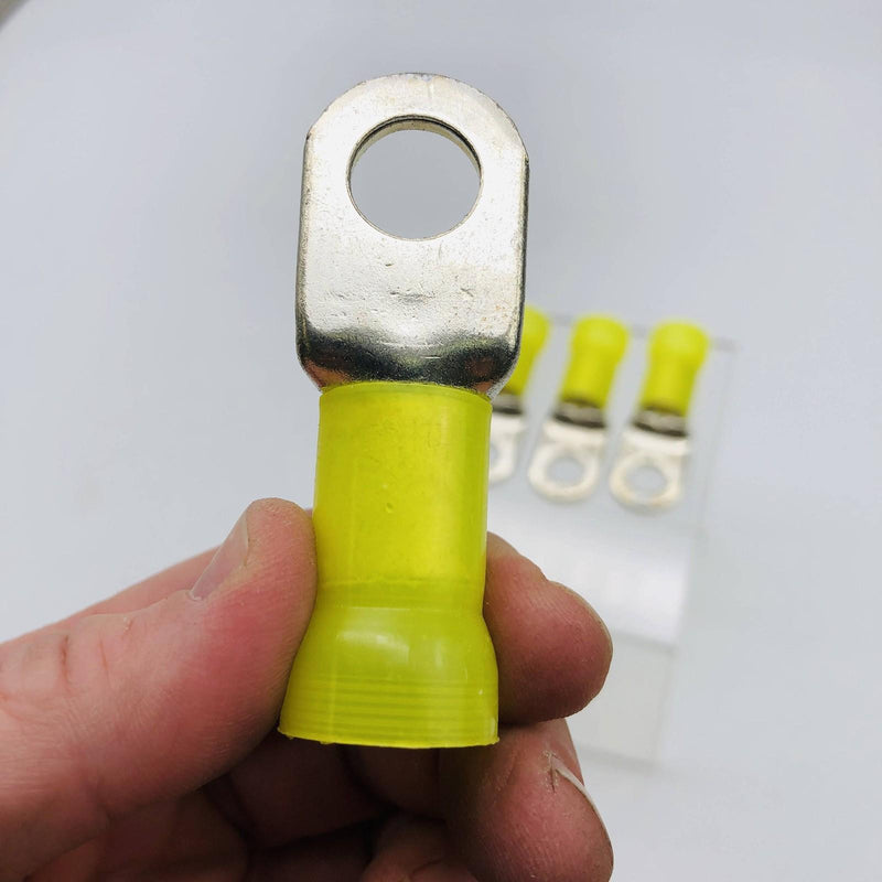 5x Thomas & Betts Sta-Kon RK757 Terminal Ring Ylw Nylon UL Listed 3/0 Bolt 1/2in 3