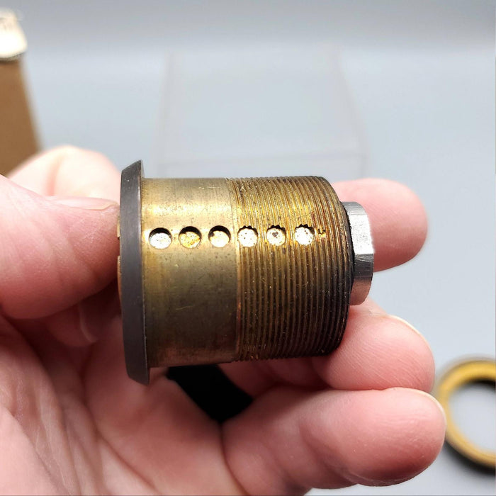 Schlage Mortise Lock Cylinder 20-001 E Keyway Oiled Bronze 613 1-1/4" NOS No Key 4