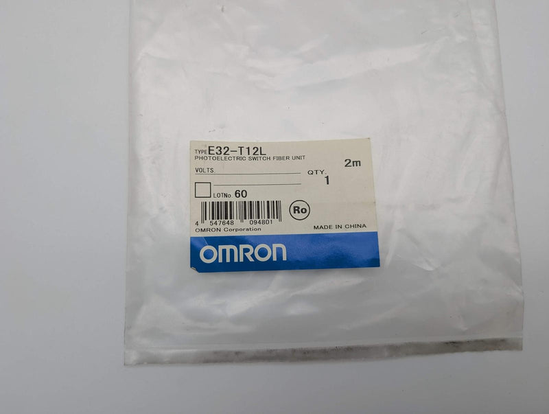 Omron E32-T12L Fiber Optic Sensor 3mm Dia 3900mm Sensing Range Through-Beam 4