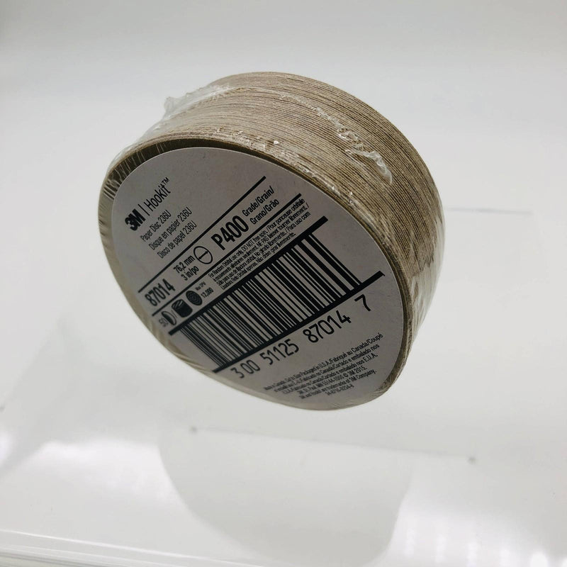 3M 87014 Sanding Disc Paper Hookit Hook Loop 236U 3in X NH P400 C-WT Pack of 50 5