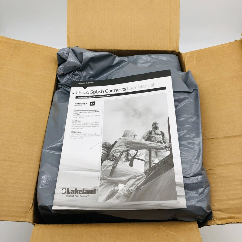 Lakeland C3T132 Coveralls 3X w/ Hood ChemMax 3 Gray Elastic Face Wrist Ankl 6pk 6