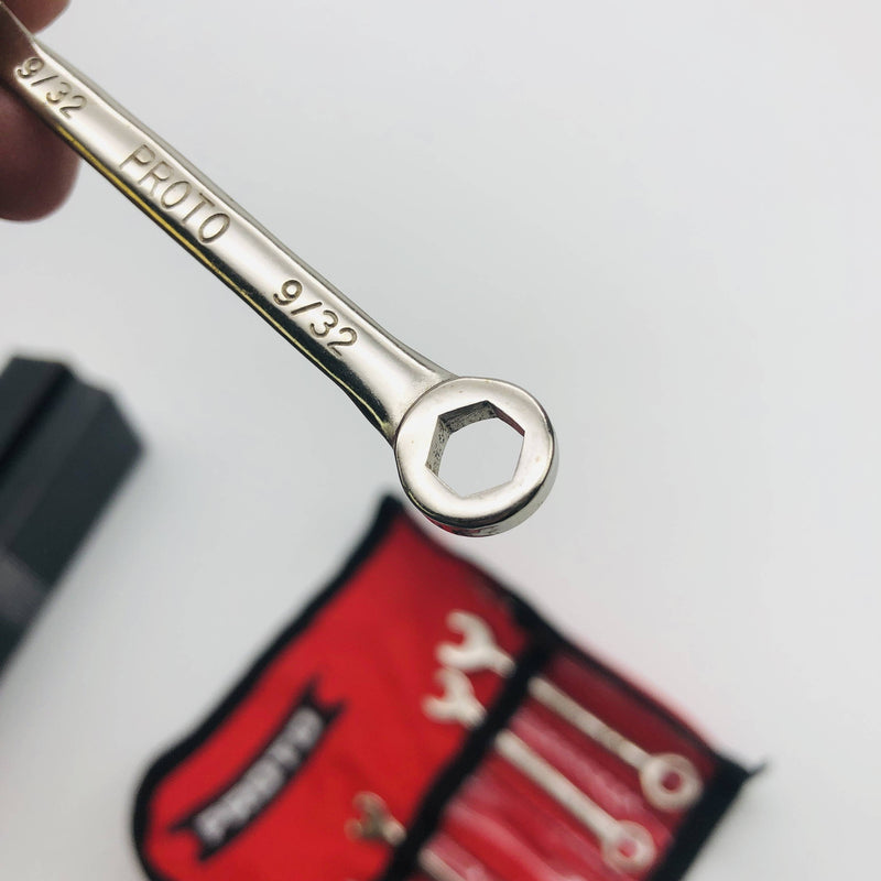 Proto J1200EFS Combination Short Wrench Set 6pt 8Pcs SAE W/ Tool Roll 1/8 to 3/8 4