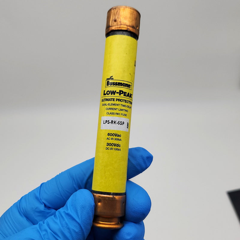 Bussmann LPS-RK-6SP Fuses 6A 600V Time Delay Low-Peak UL Class RK1 Box of 10 2
