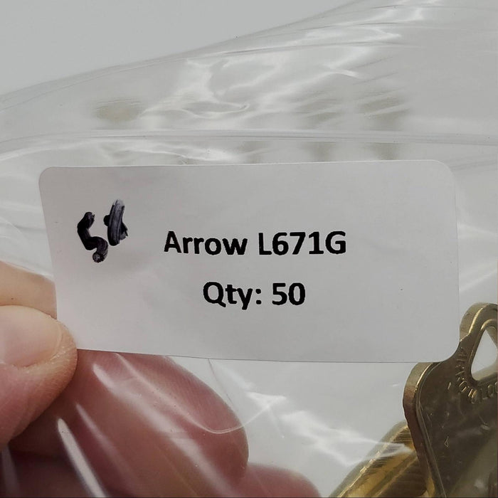 5x Arrow L671G Key Blanks G Keyway Nickel Silver 6 Pin USA Made 4