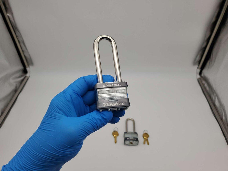 2x Master Lock Padlocks 3" Shackle 1-3/4" Body Commercial 81MKLJ Keyed Diff 2