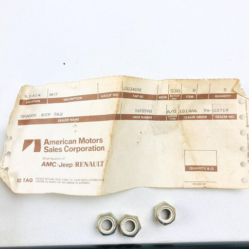 AMC J3034098 Nut for Front Suspension OEM NOS 1991 Chrysler Monaco 2