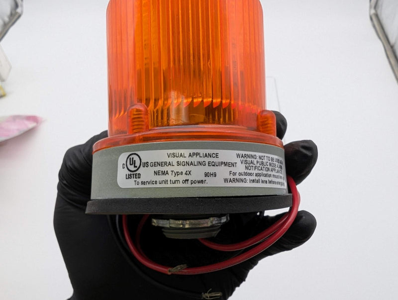 Edwards Signaling 125HALFA24D Halogen Flashing Beacon Amber NEMA 4X Enclosure