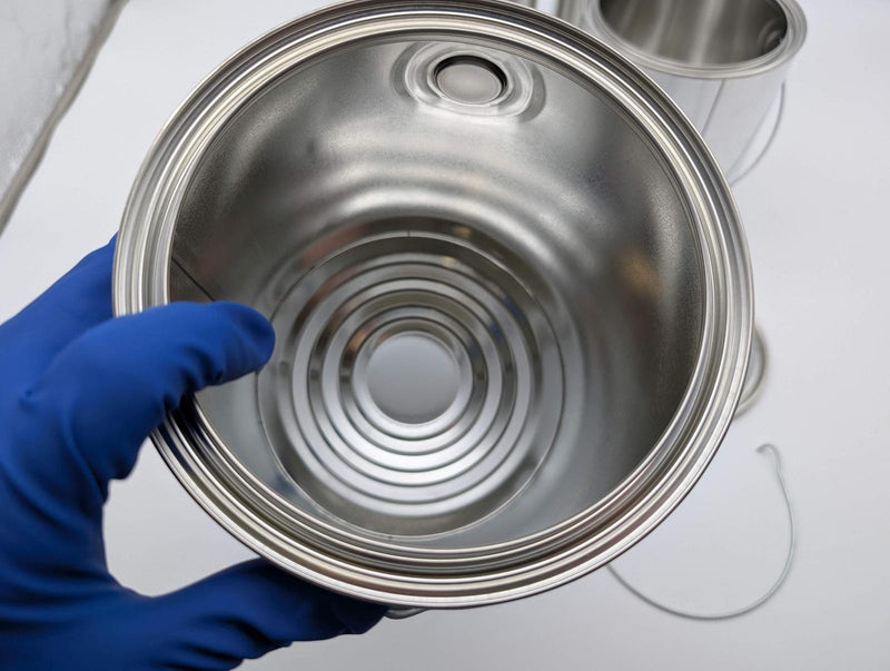 1 Gallon Metal Paint Cans w/ Lid & Handle Unlined 128oz 6.5" OD 7.25" H 4 Pack 3