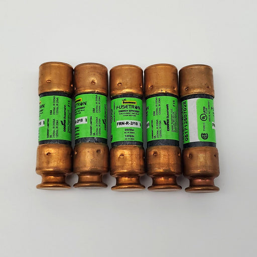Bussmann FRN-R-2/10 Fuses 0.2A 250V Time Delay Dual Element Pack of 5 1