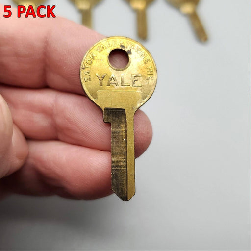 5x Yale RB 24 1/2 Key Blanks Brass BR Keyway 4 Pin NOS 1